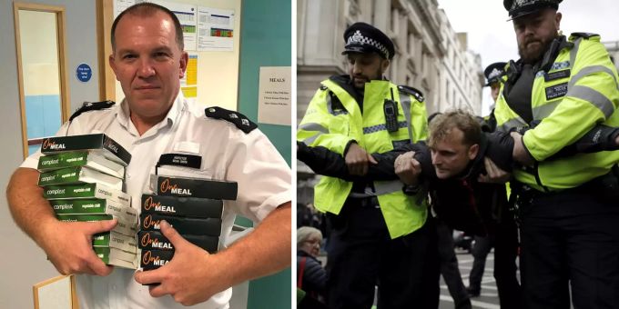 Die Londoner Polizei gab im Jahr 2019 umgerechnet fast 18'000 Franken für veganes Essen aus. Extinction Rebellion