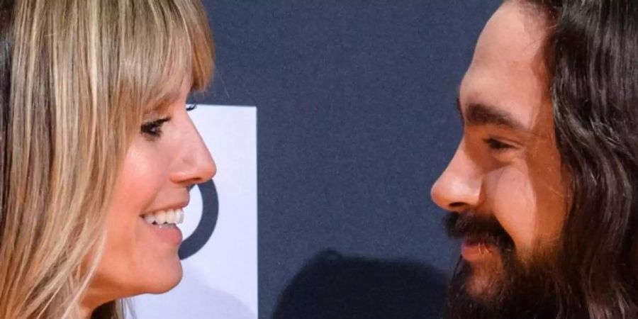 Heidi Klum und Tom Kaulitz haben sich vor einem Jahr verlobt. Foto: Matthias Balk/dpa