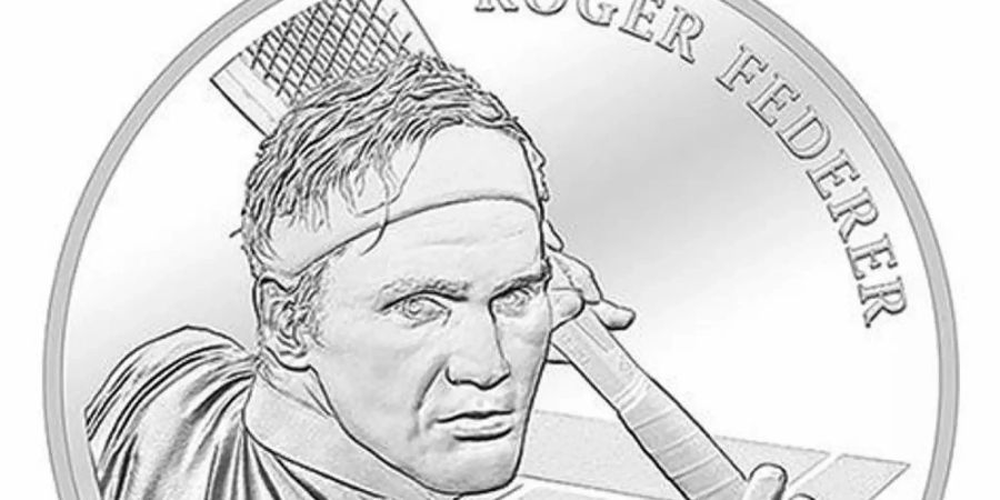 Die Silbermünzen mit Roger Federer sind äusserst begehrt. Foto: Benjamin Zurbriggen/Swissmint/dpa