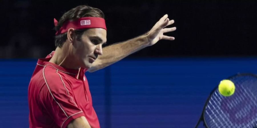 Roger Federer holte in Basel seinen insgesamt 103. Titel. Foto: Georgios Kefalas/KEYSTONE/dpa