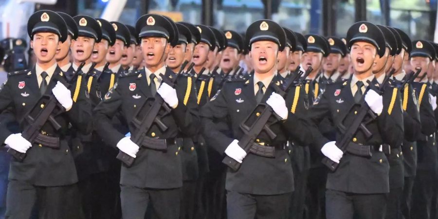 Rund 15'000 Soldaten werden bei den Feierlichkeiten zum 70. Gründungstag der Volksrepublik China an der Militärparade teilnehmen.