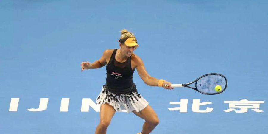 Ist in Peking eine Runde weiter: Angelique Kerber in Aktion. Foto: Jia Haocheng Xinhua