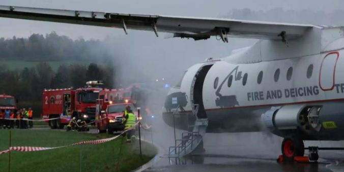 Blaulicht-Übung Flughafen Belp