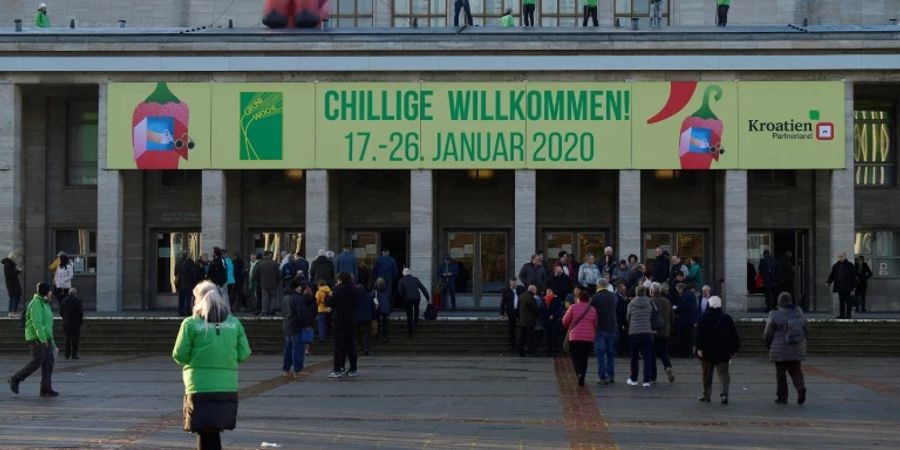 Eingang zur Grünen Woche im Januar 2020
