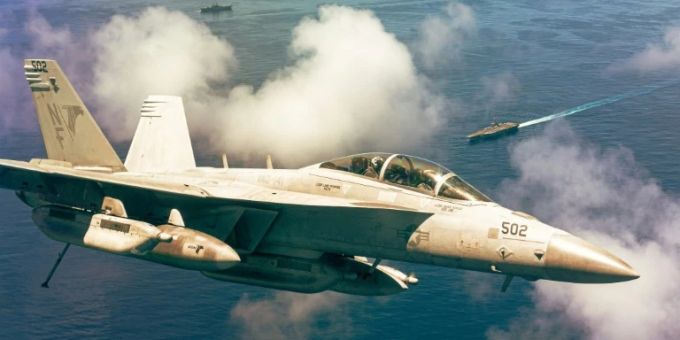 US-Kampfflugzeug vom Typ EA-18G Growler US-Kampfflugzeug vom Typ EA-18G Growler