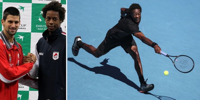 Gael Monfils Novak Djokovic