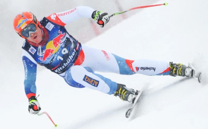 Didier Cuche ist Rekordsieger auf der Streif in Kitzbühel. Didier Cuche
