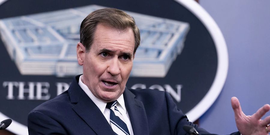 Pentagon-Sprecher John Kirby spricht bei einem Briefing im Pentagon. Foto: Andrew Harnik/AP/dpa