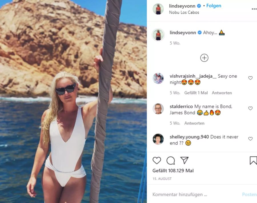 Lindsey Vonn in den Sommerferien in Mexiko.