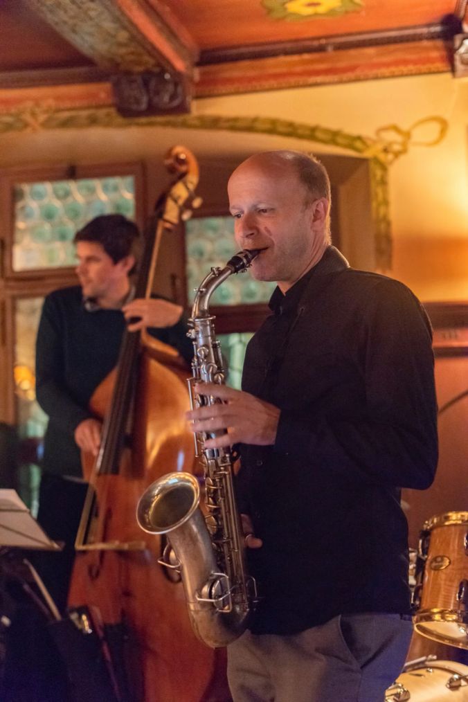 Reto Suhner am Altosax.