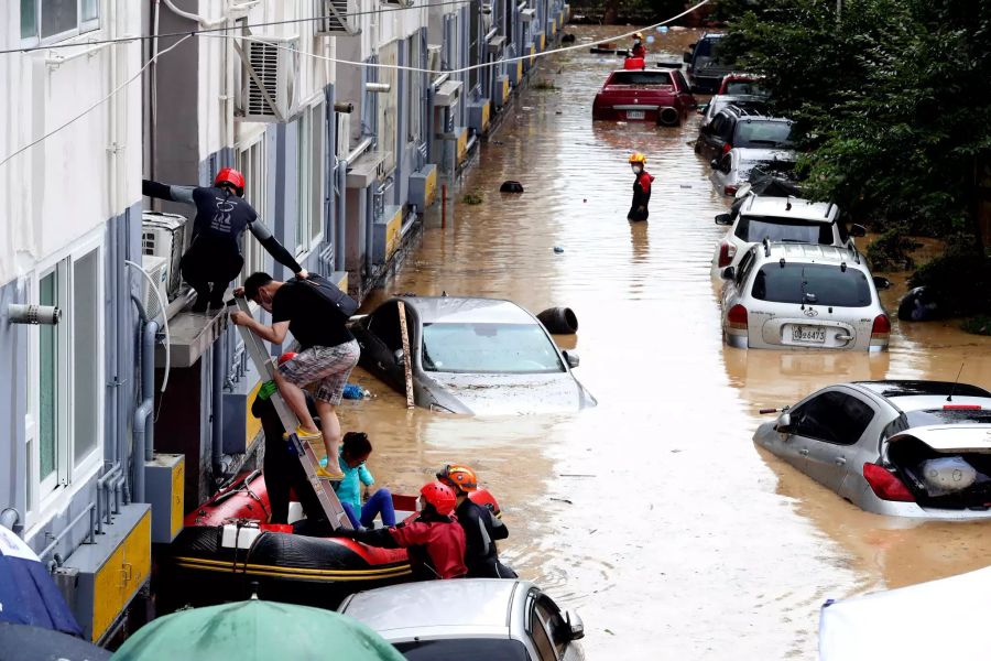 Hochwasser in Südkorea