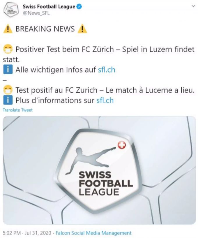 Das Super-League-Spiel zwischen dem FC Luzern und dem FC Zürich findet statt. FC Zürich FC Luzern
