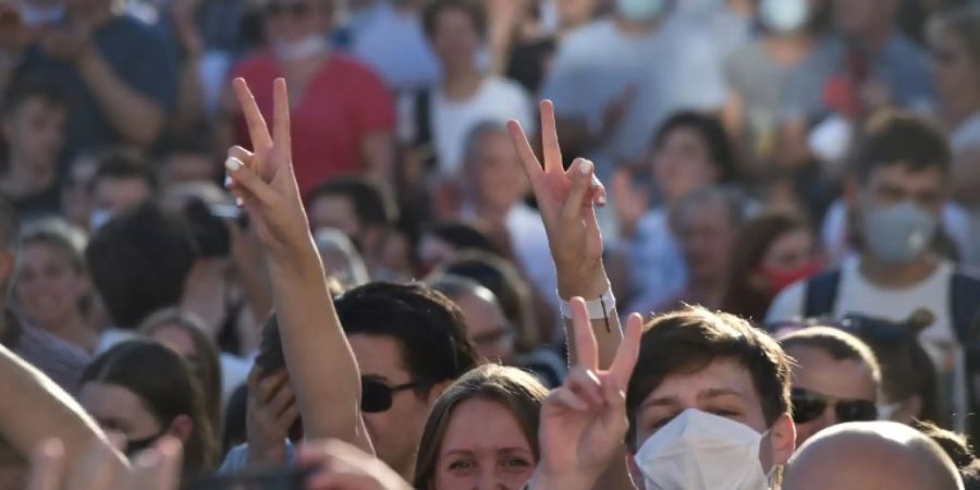 Anhänger der Opposition in Minsk