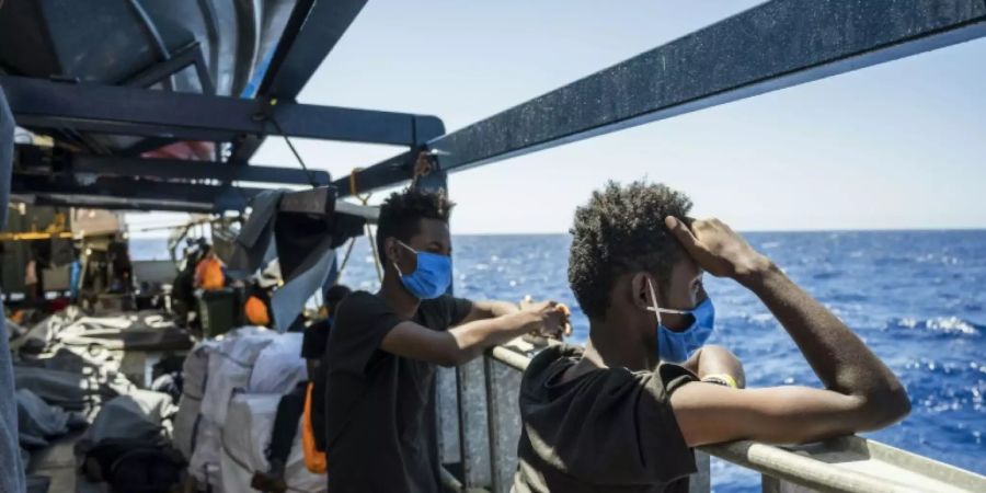 Flüchtlinge auf dem Rettungsschiff «Sea-Watch 4»