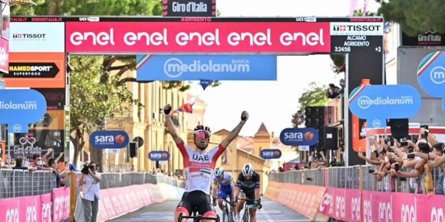 Diego Ulissi hat die zweite Giro-Etappe gewonnen. Foto: Massimo Paolone/LaPresse/AP/dpa