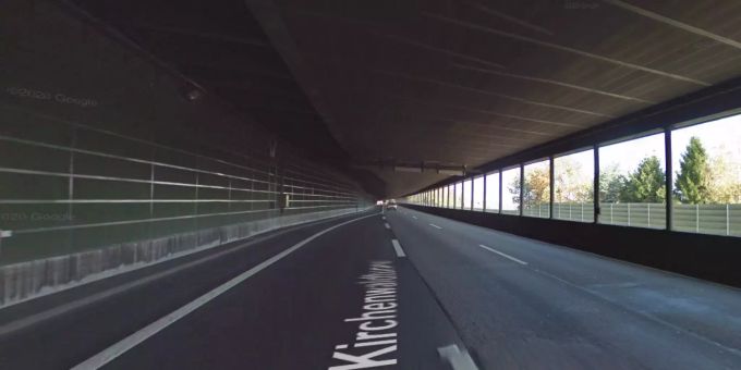 Die A2 bei Hergiswil NW. A2 bei Hergiswil NW