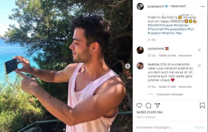 Luca Hänni macht Ferien. luca