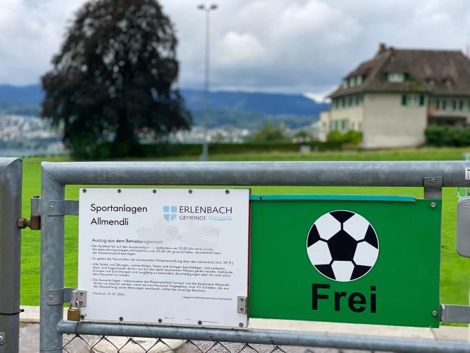 Hier spielen die Erlenbacher: Sportanlagen Allmendli.