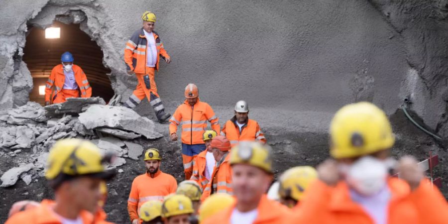 Der Durchschlag wurde nach der Art der Mineure gefeiert.