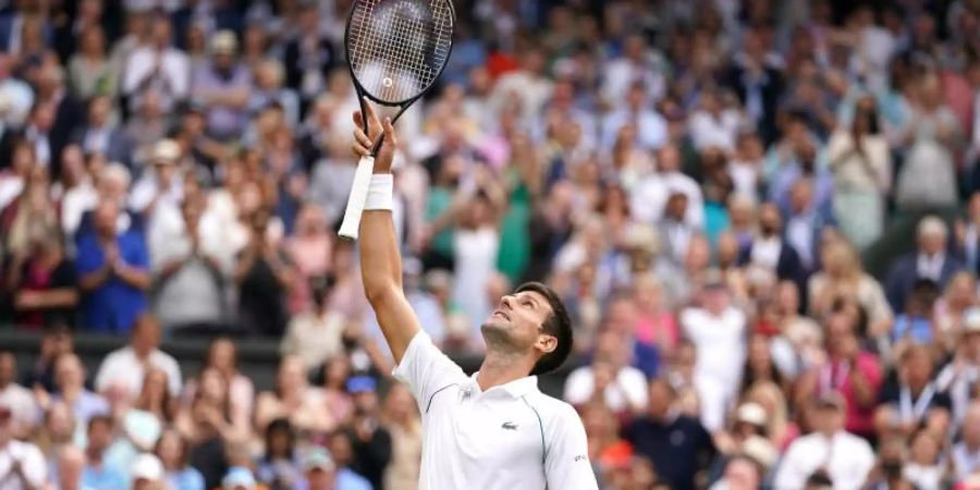 Will in Wimbledon seinen 20. Grand-Slam-Titel holen: Novak Djokovic. Foto: Adam Davy/PA Wire/dpa