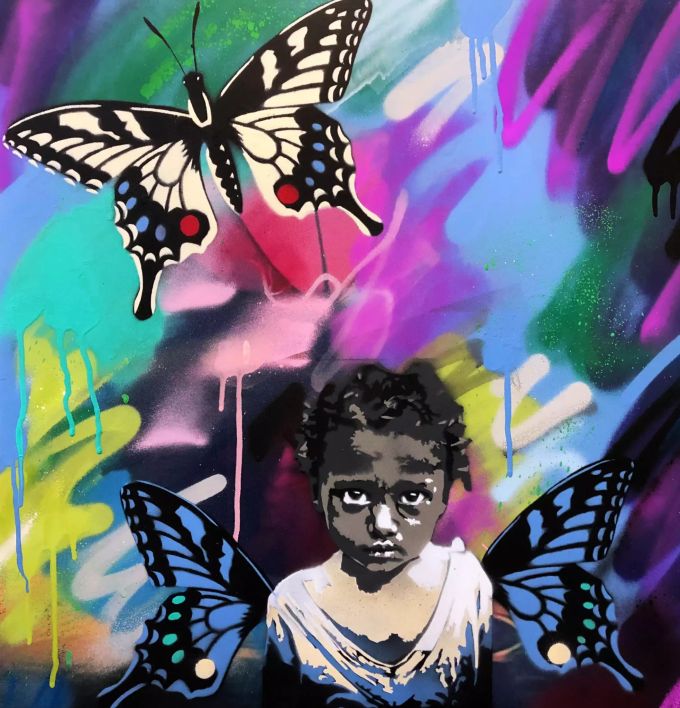 "Try to make the World a better place" Butterfly Girl