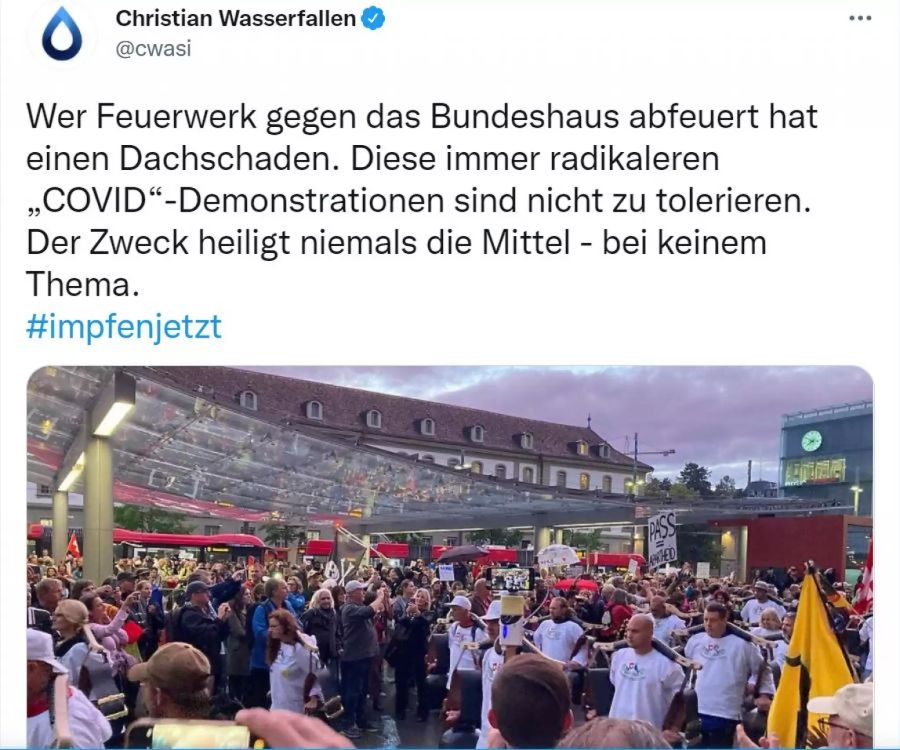 Tweet von Christian Wasserfallen