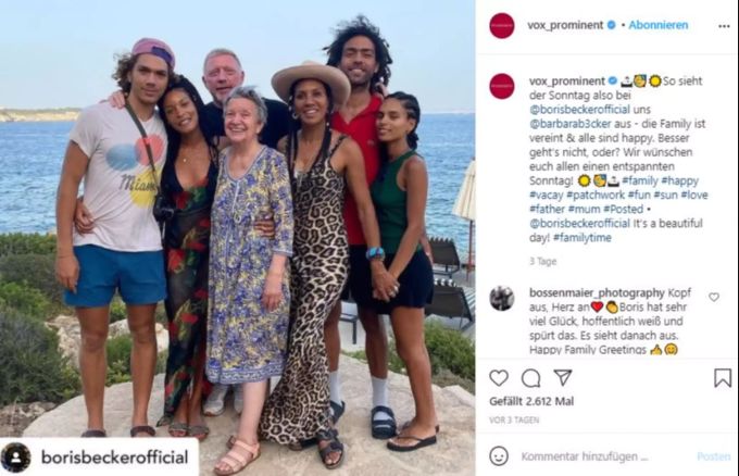 Boris Becker mit seiner Familie. Von Anna fehlt jede Spur. lili