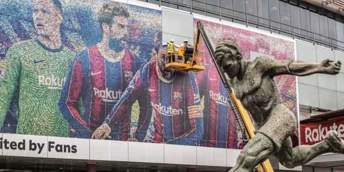 Messi poster removed from Camp Nou in Barcelona