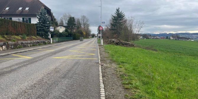 Unfallstelle in Meisterschwanden.