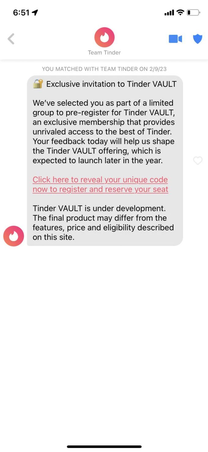 Tinder Vault Geld