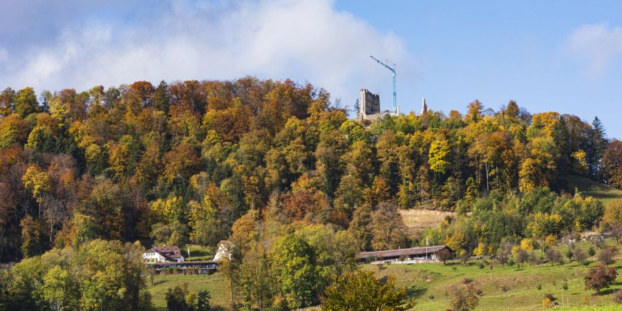 Die Farnsburg in Hemmiken ist eine Ruine und Ausflugsrestaurant und ein beliebtes Ausflugsziel.