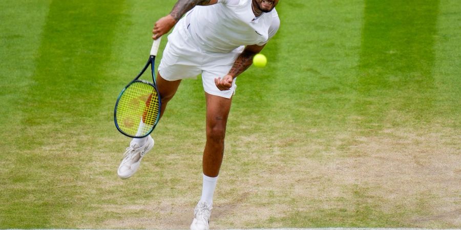 Hat erstmals in seiner Karriere das Halbfinale in Wimbledon erreicht: Nick Kyrgios in Aktion.