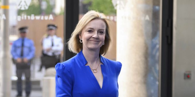 Die britische Aussenministerin Liz Truss. (Bernd von Jutrczenka/dpa via AP) liz truss