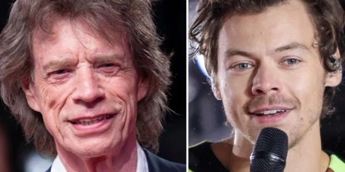 Mick Jagger (l.) und Harry Styles sind beide erfolgreiche Musiker. Harry Styles