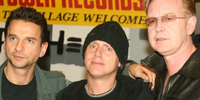 Dave Gahan, Martin Gore und Andy Fletcher (v.r.) bei einem gemeinsamen Auftritt. depeche mode