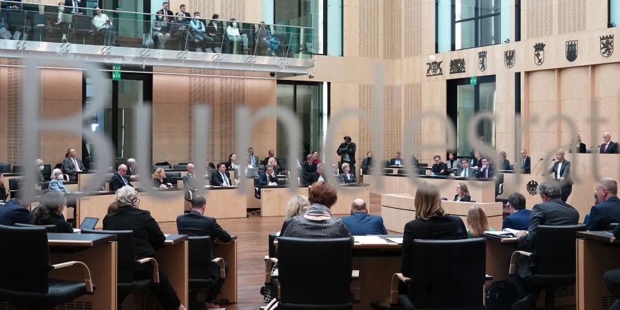 Blick in den Deutschen Bundesrat in Berlin.