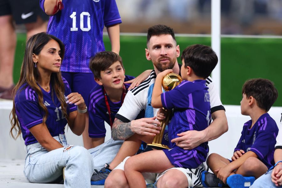 Lionel Messi mit Familie