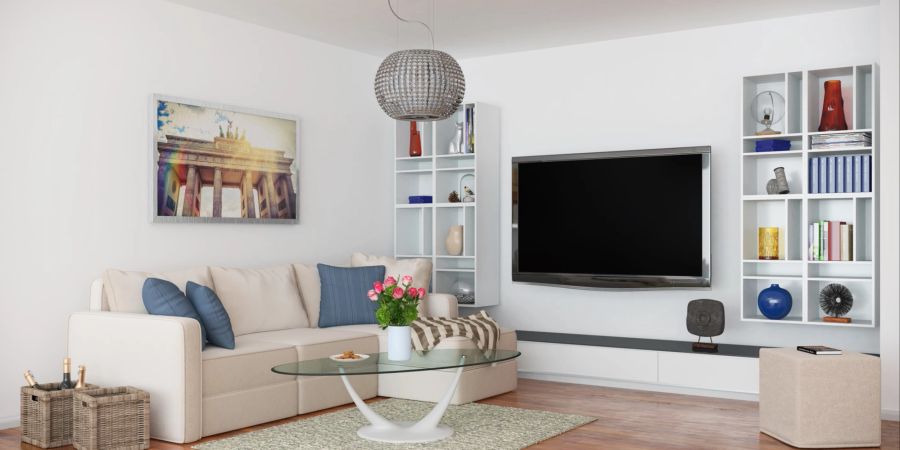 Wohnzimmer mit Fernseher