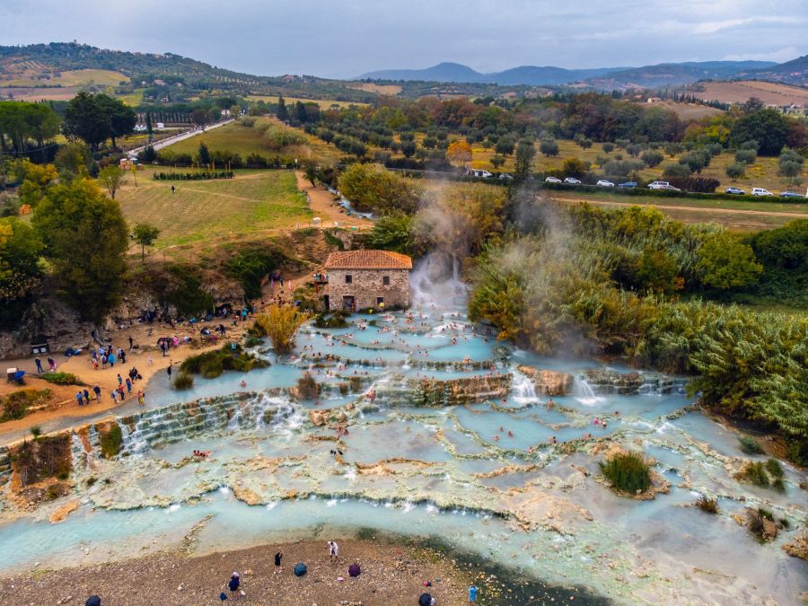 Cascate del Mulino in der Toskana belegt bei den unbeliebtesten Naturwundern den zweiten Platz.