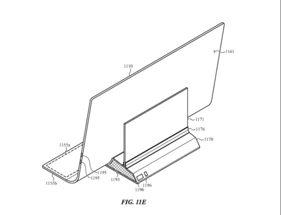 Die Hinterseite des Geräts – hier mit einer Tablet-Dockingstation