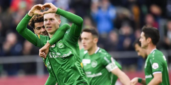Cedric Itten schiesst den FC St.Gallen gegen Servette zum Sieg. Cedric Itten FC St.Gallen