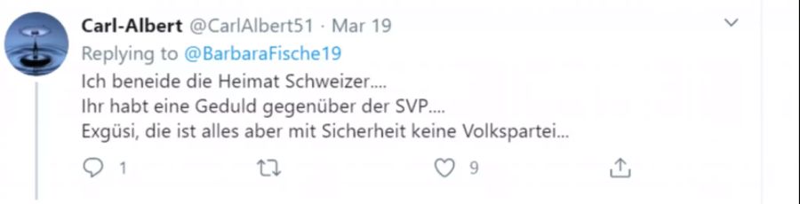 Die SVP muss für ihre Parole 2013 Kritik auf Twitter einstecken.