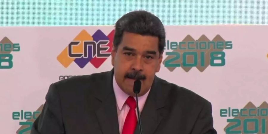 Venezuelas Präsident Maduro bei einer Rede.