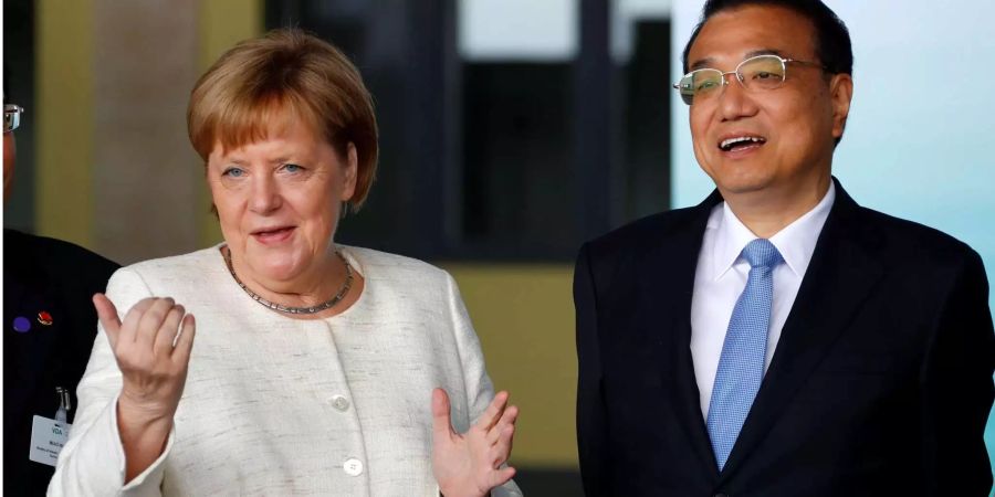 Chinas Ministerpräsident Li Keqiang trifft Angela Merkel in Berlin.