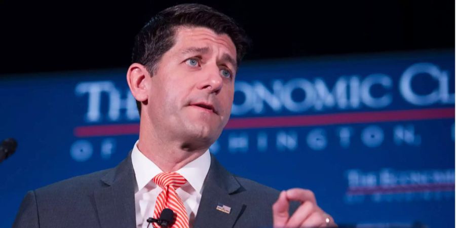 Der Republikanische Sprecher des Repräsentantenhauses, Paul Ryan, kann sich nicht freuen über den Auftritt seines Präsidenten.