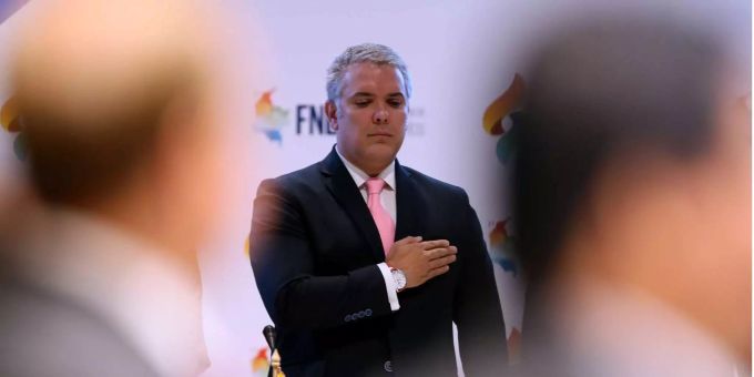 Der neue Präsident Kolumbiens, Iván Duque, beim Gouveneurs-Gipfel. Der neue Präsident Kolumbiens, Iván Duque, beim Gouveneurs-Gipfel.