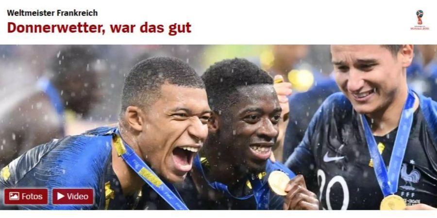 Der «Spiegel» applaudiert den jungen Spielern wie Mbappé und Pavard und bezeichnet diese als ein «Versprechen für die Zukunft».