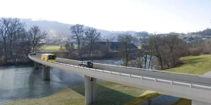 Die geplante Umfahrungsstrasse in Mellingen. Die geplante Umfahrungsstrasse in Mellingen.