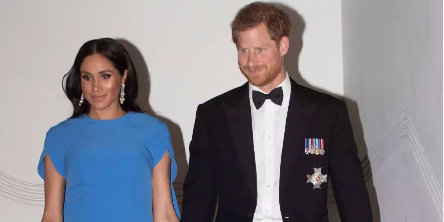 Herzogin Meghan und Prinz Harry beim royalen Empfang in Fidji.