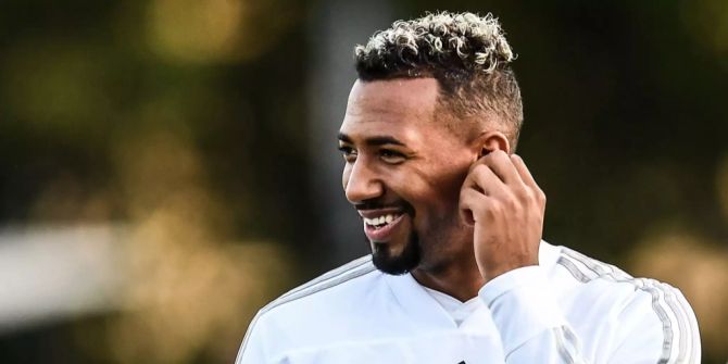 Jerome Boateng an einem Training der deutschen Fussballnationalmannschaft.